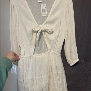 Free People White Textured Dress